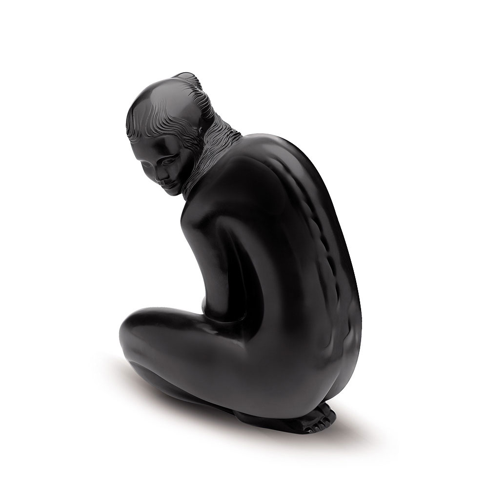 Lalique Grande Venus Nude Sculpture, Limited Edition of 9, Black
