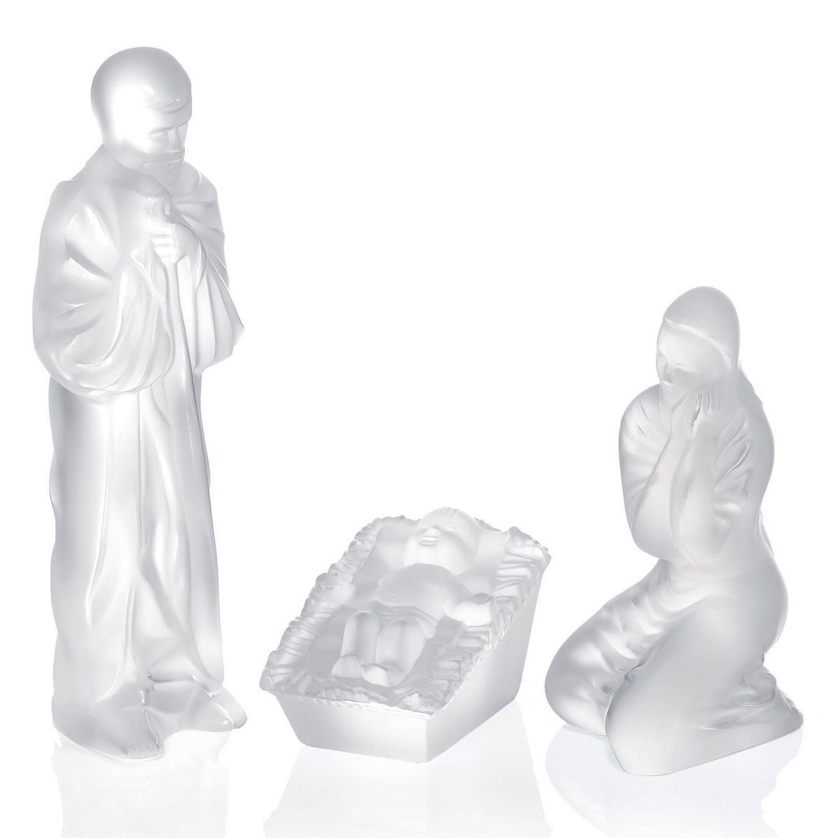 Lalique Nativity - Mary, Joseph and Baby Jesus | Crystal Classics
