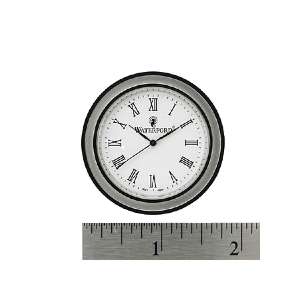 Waterford Silver Tone Crystal Clock Face Insert, Medium 1 3/4"