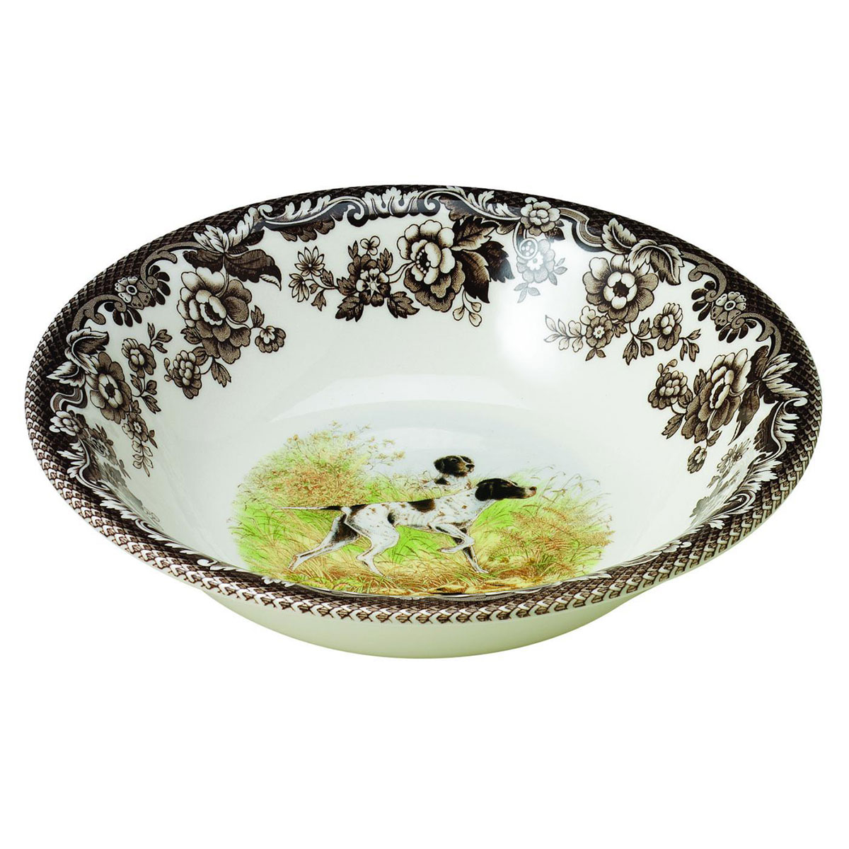Spode Woodland Hunting Dogs Ascot Cereal Bowl, Pointer