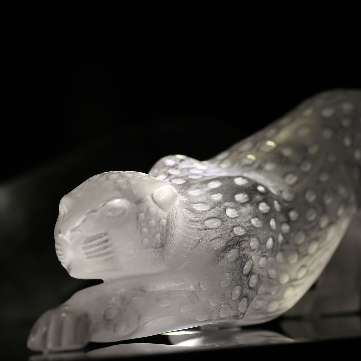 Lalique Lalique Cristal Petit Zeila Panther Sculpture #1405200 Marque Nib Français Clair 