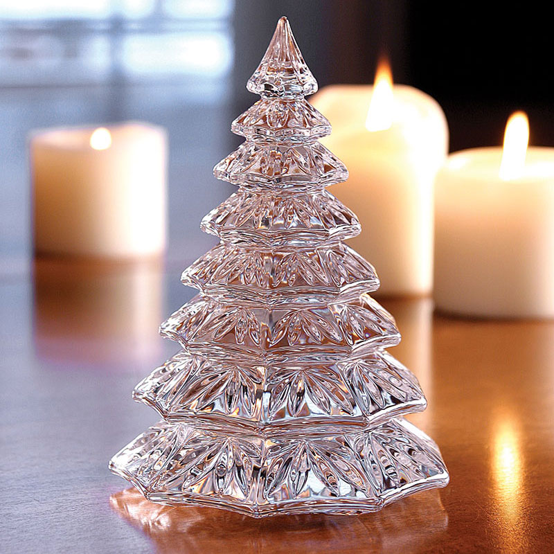 Waterford Christmas Tree Sculpture Crystal Clear 6.5"  NIB  Crystal Clear NIB 