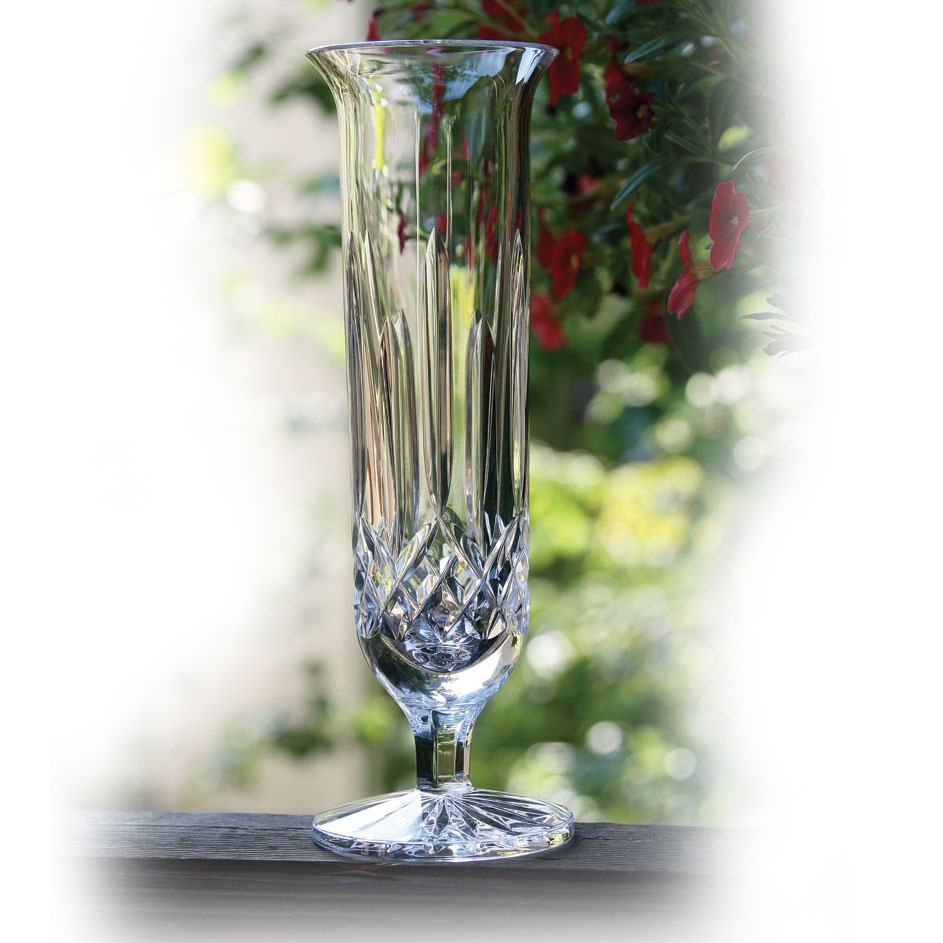 Waterford Crystal, Lismore 8" Stem Crystal Vase
