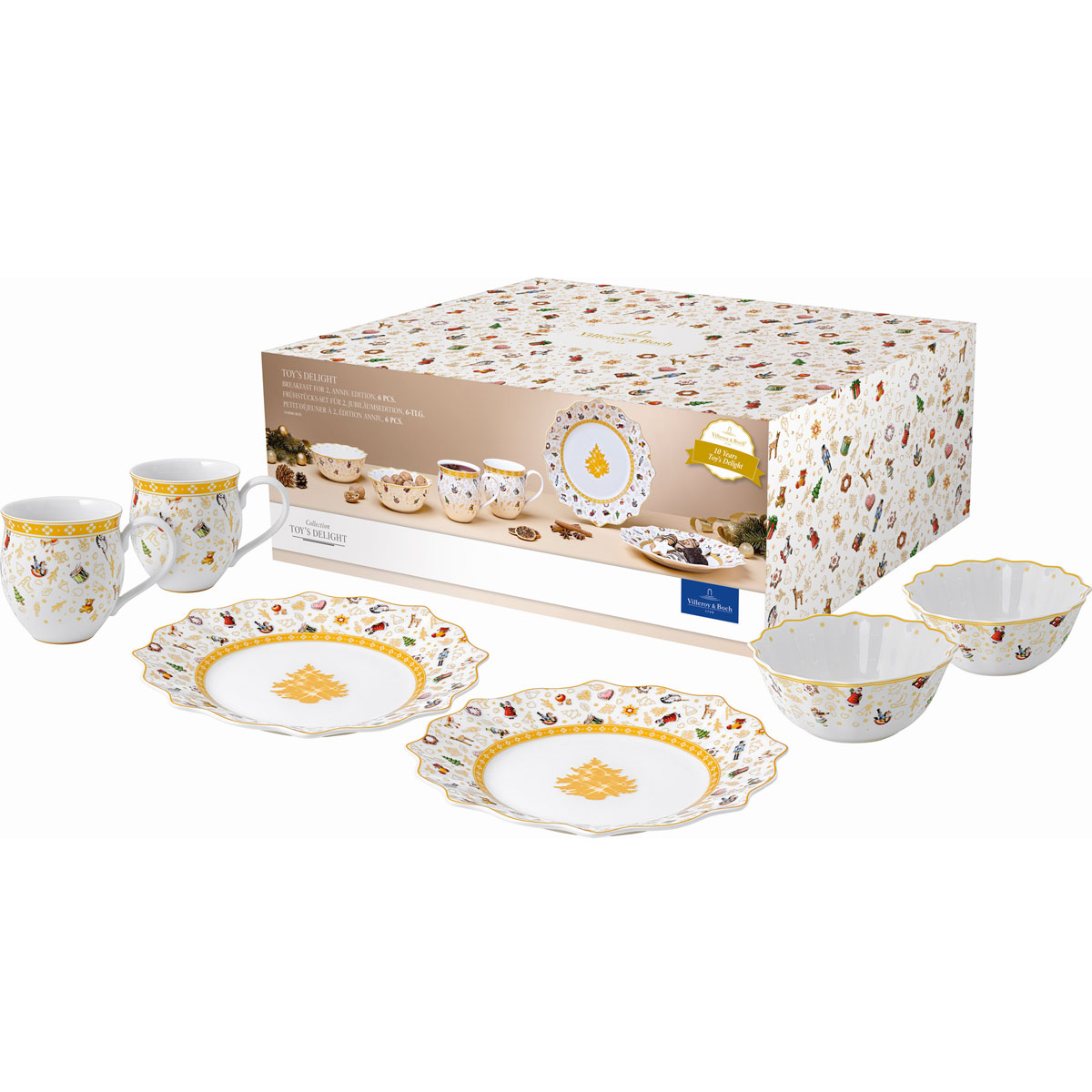 Villeroy and Boch Toy' Delight Breakfast for 2 Set, Anniversary Edition