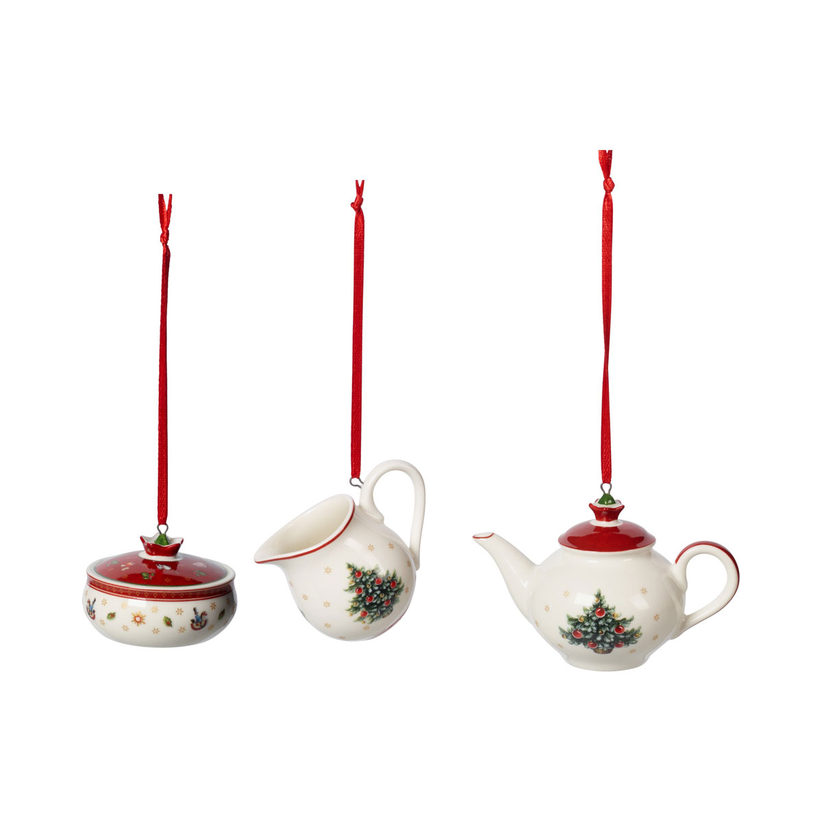 Villeroy and Boch 2023 Toys Delight Decoration Coffeeset Ornaments, Set of 3