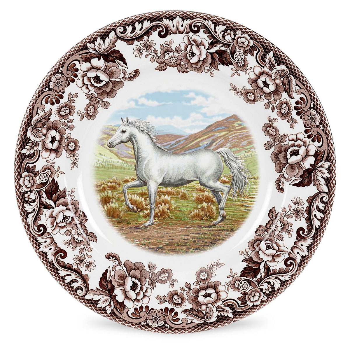 Spode Woodland Horses Dinner Plate, Arabian