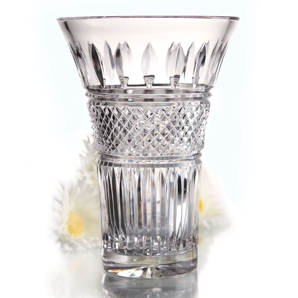 Waterford Crystal, Irish Lace Flared 10" Crystal Vase