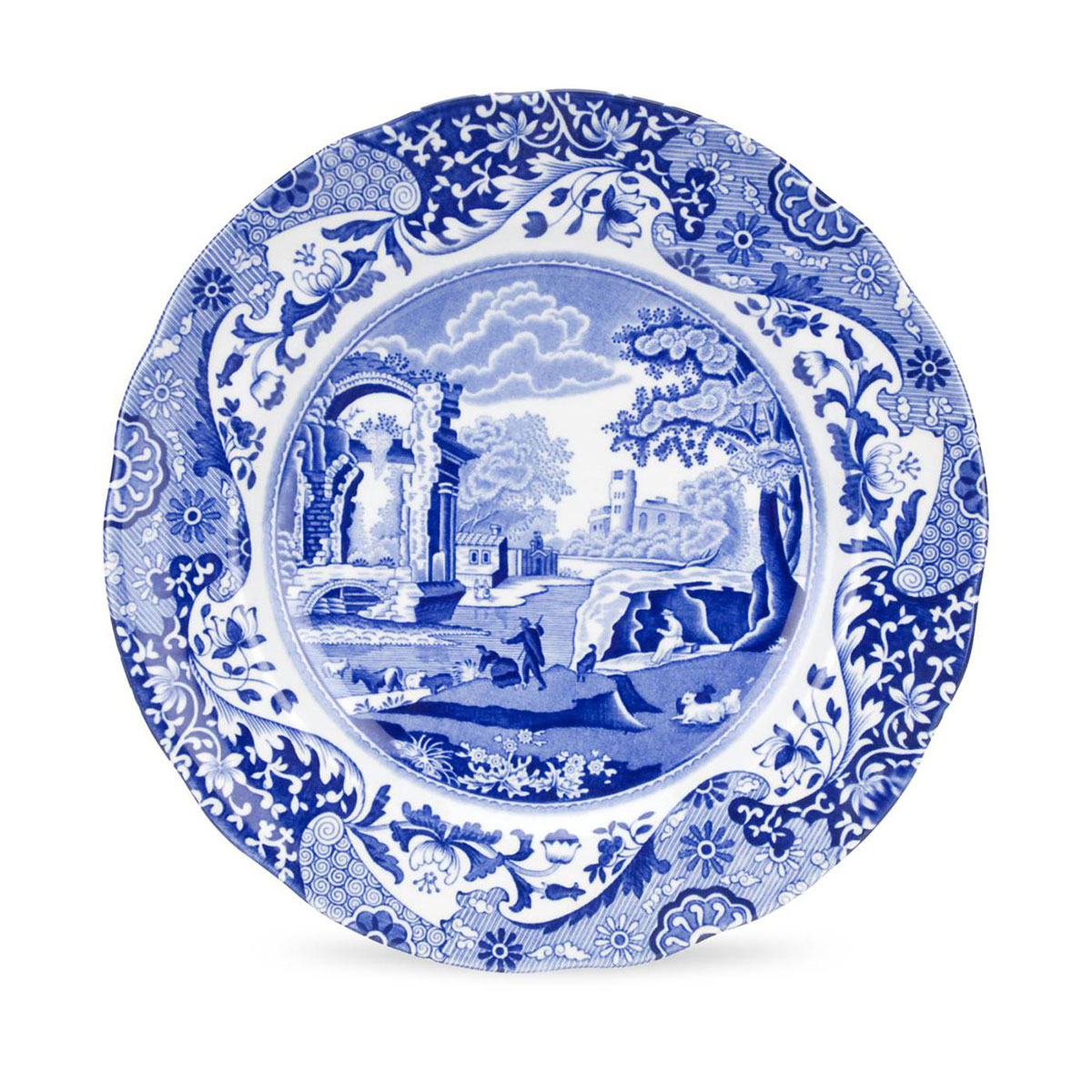 Spode Blue Italian China Luncheon Plate, Single