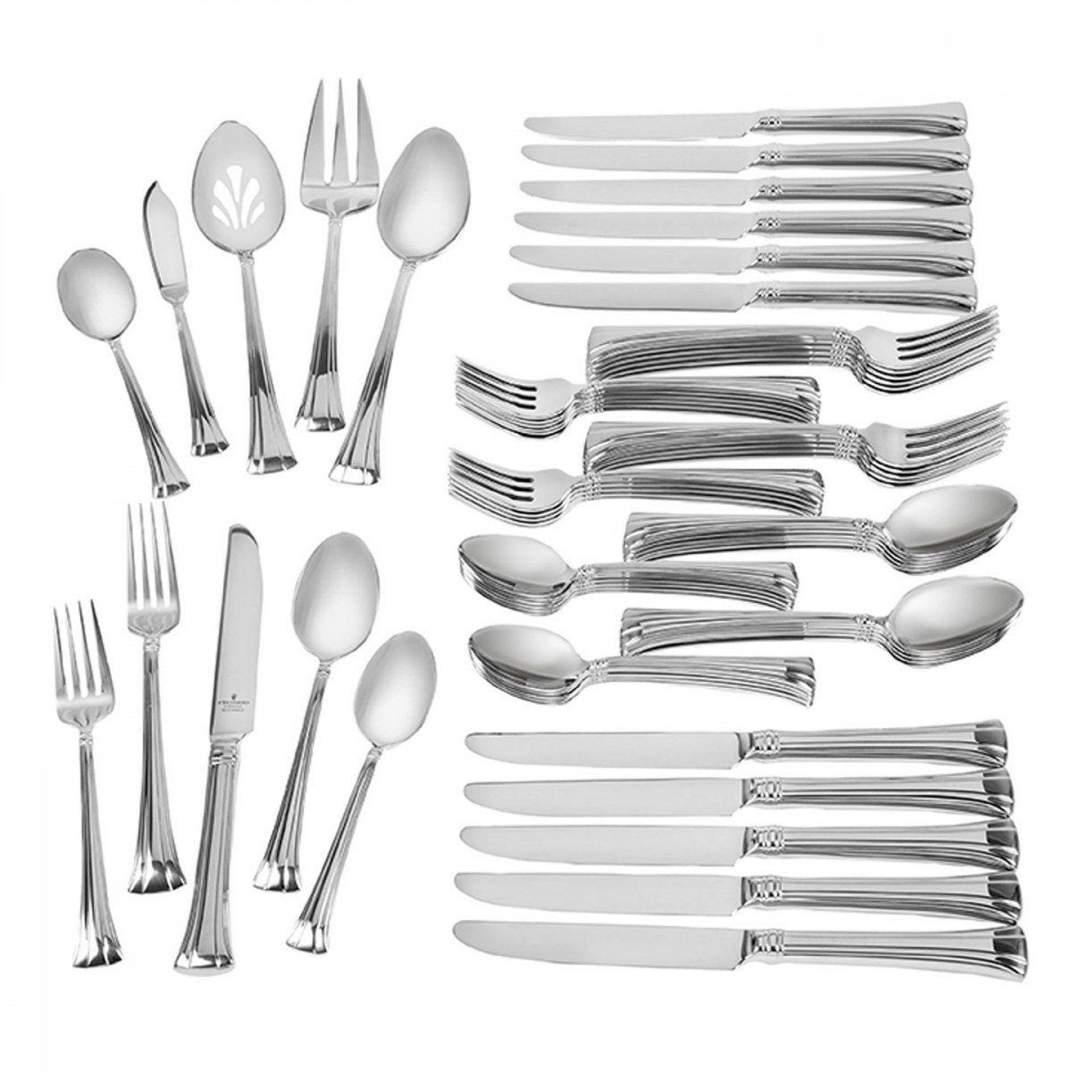 Waterford Stainless Steel Flatware 65 Piece Gift Boxed Set, Mont Clare