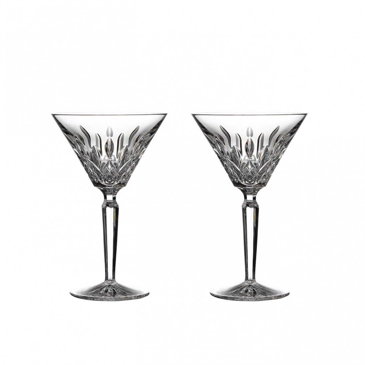 Waterford Crystal, Classic Lismore Crystal Martini Glass, Pair