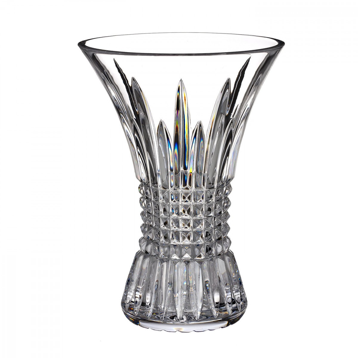 Waterford Crystal, Lismore Diamond 8" Crystal Vase