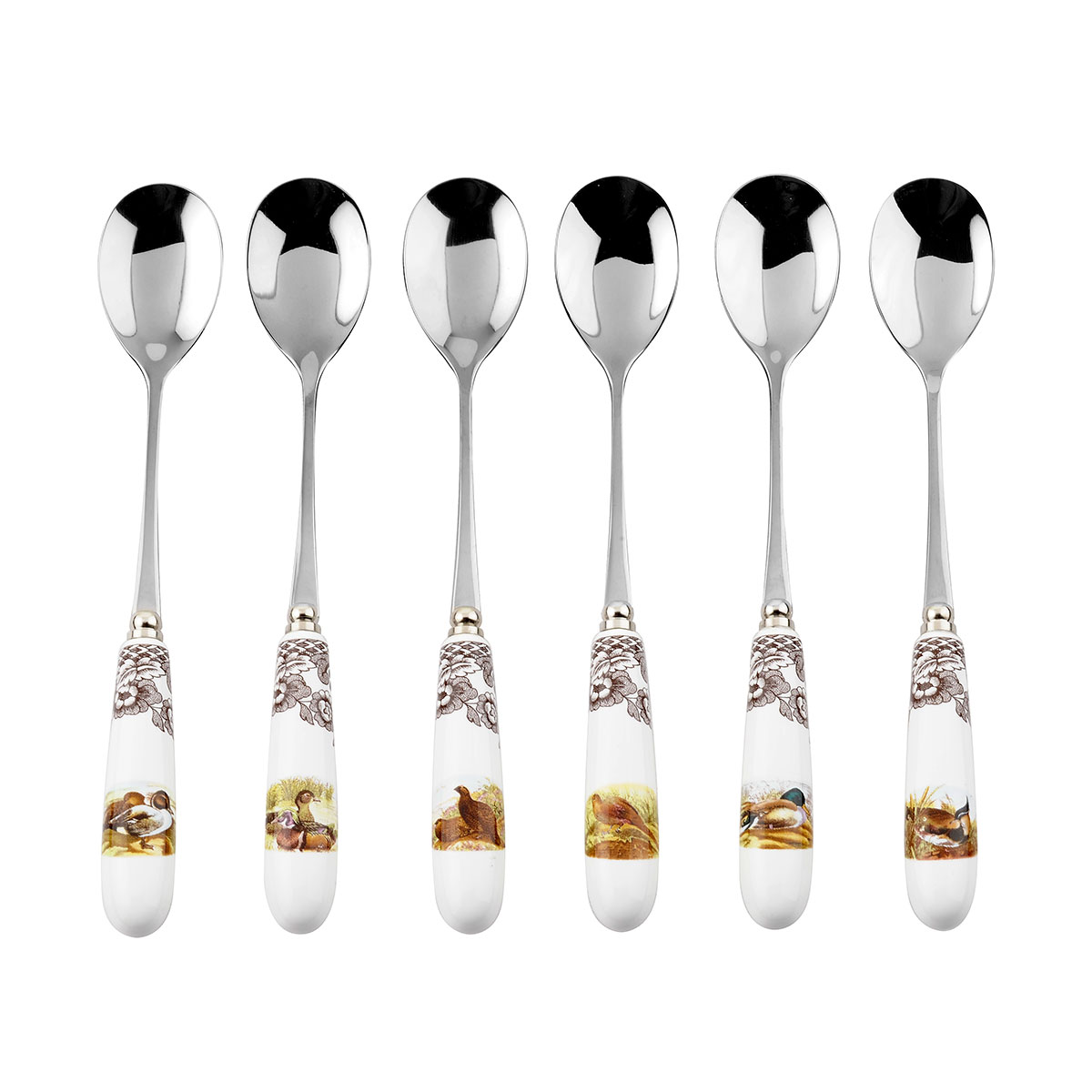 Spode Woodland Cutlery Set of 6 Teaspoons Assorted
