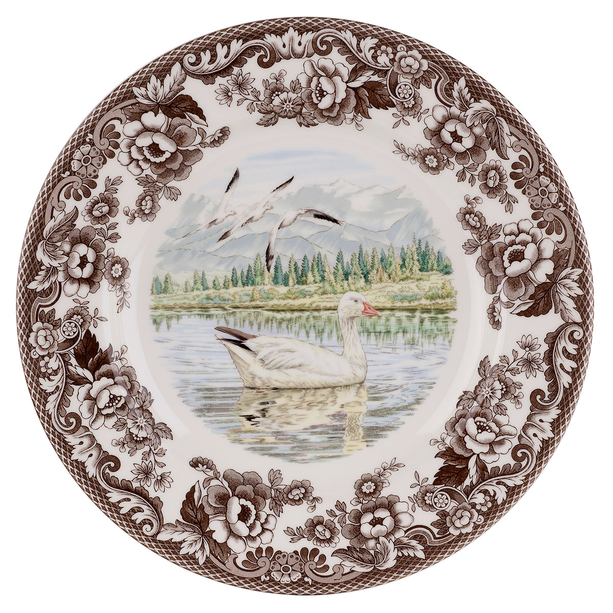 Spode Woodland Snow Goose Dinner Plate, Snow Goose