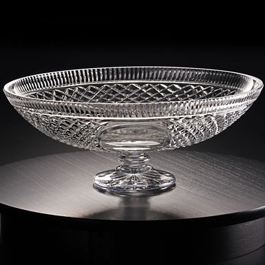 Cashs Ireland, 15 1/2" Crystal Trophy, Blank Panel, Footed Bowl