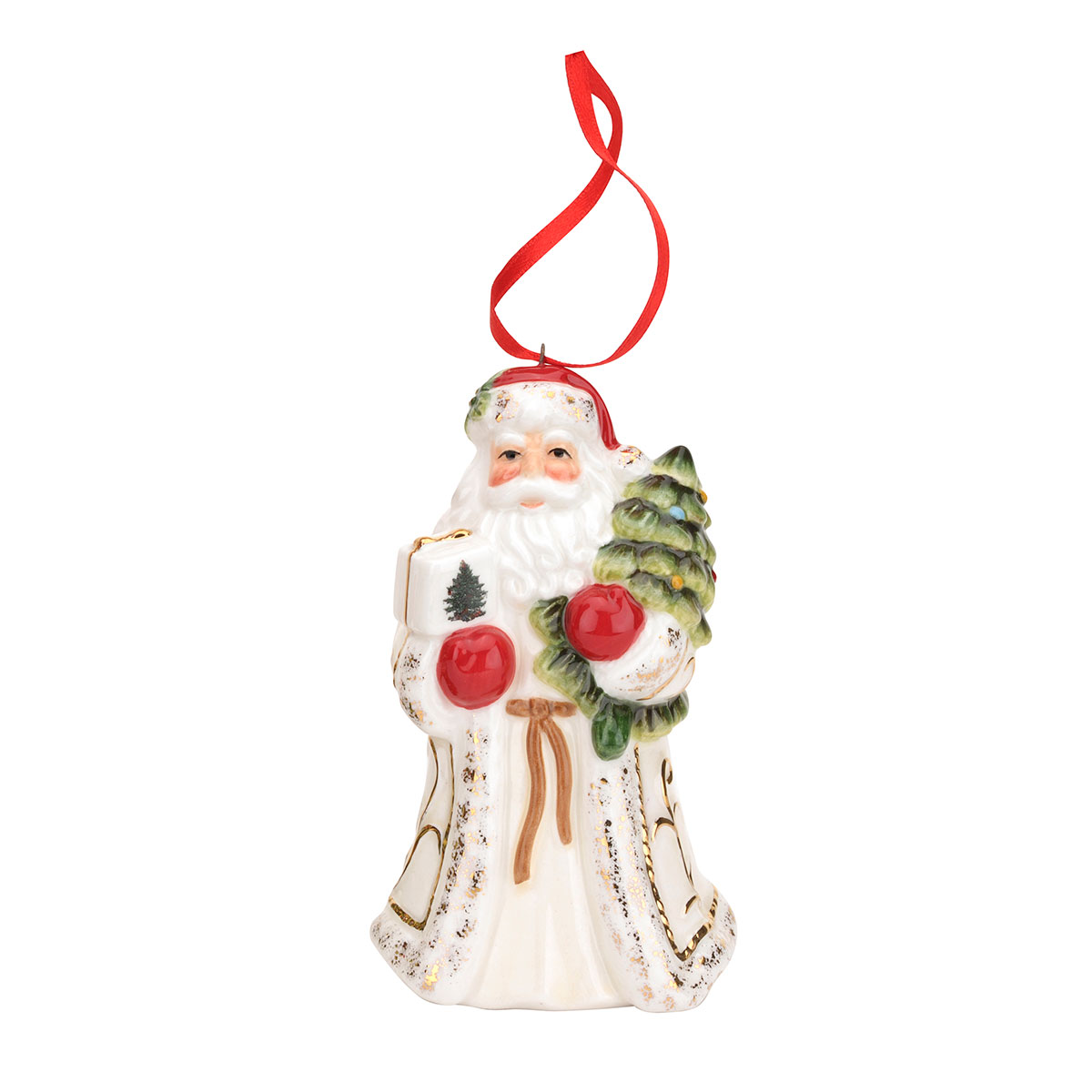 Spode 2023 Christmas Tree Single Santa Figural Ornament