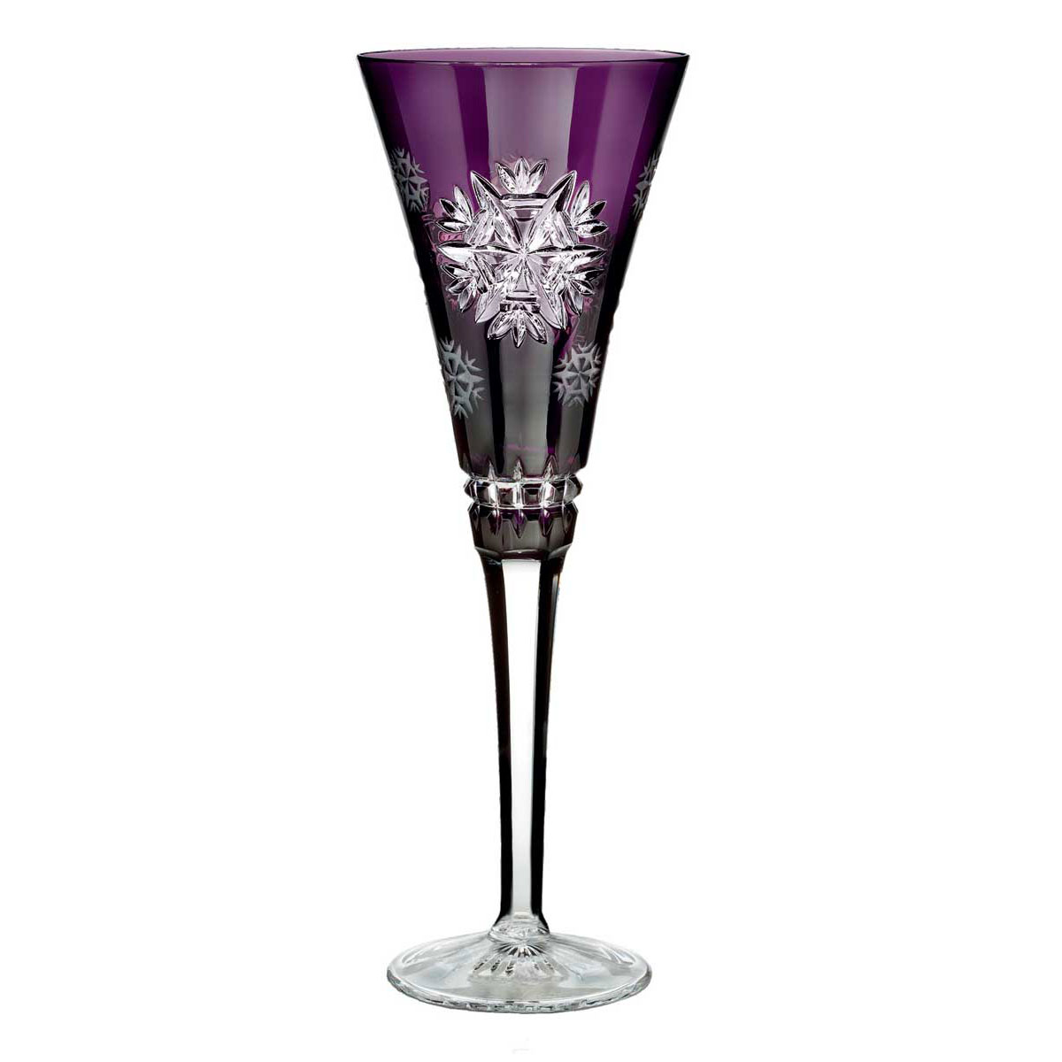 Waterford Snowflake Wishes Health Amethyst Flute, Single