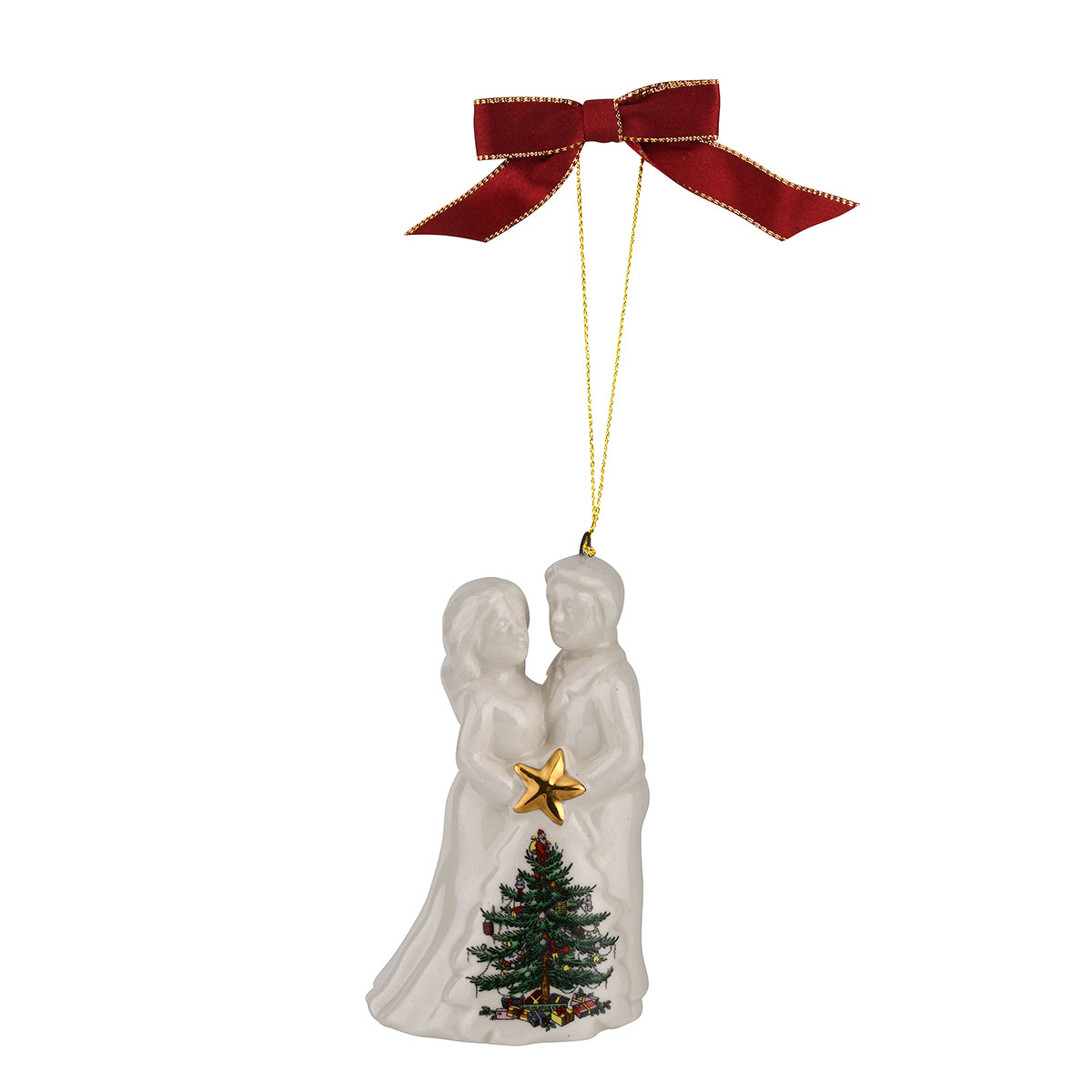 Spode Bride And Groom Christmas Ornament