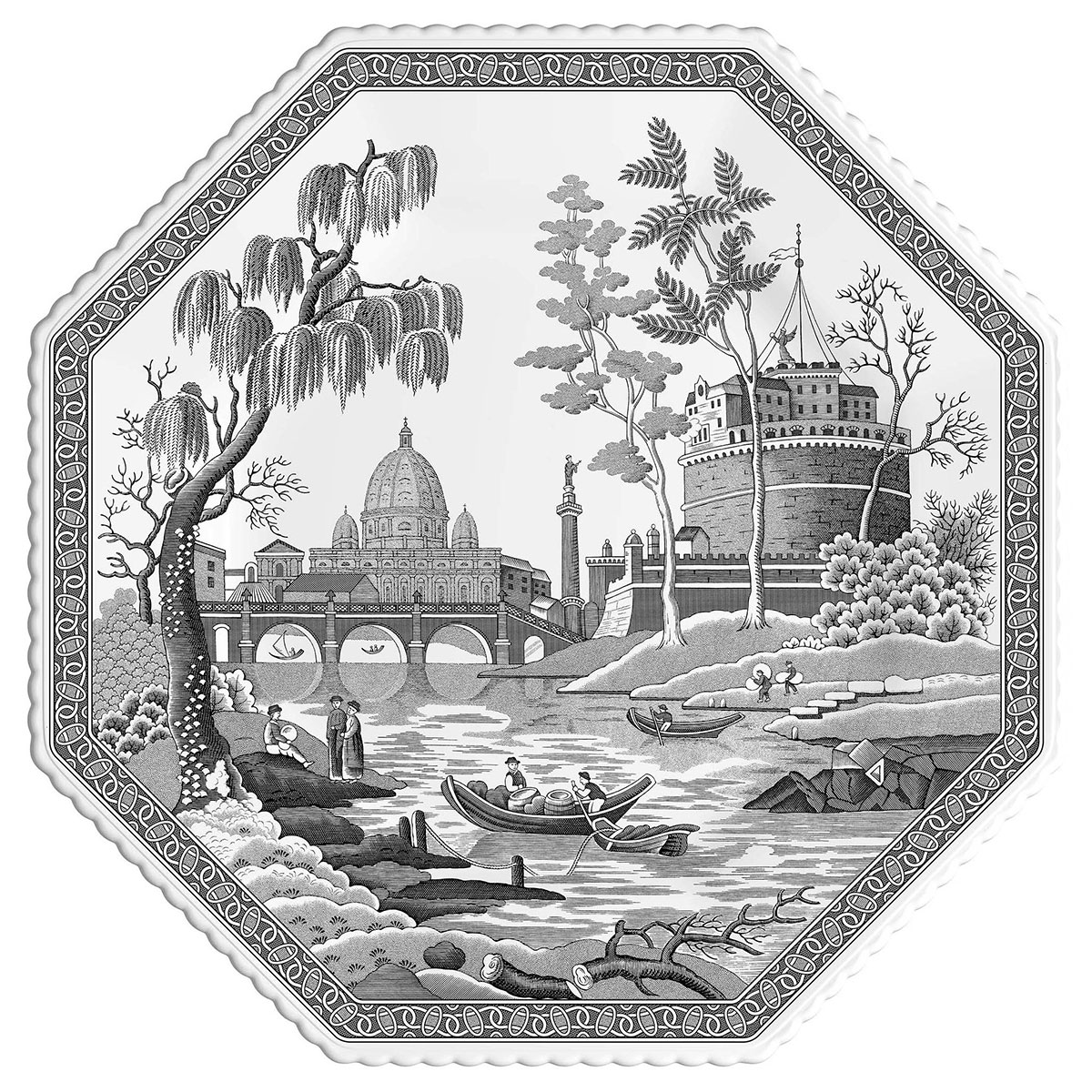 Spode Heritage Octagonal Plate, Rome