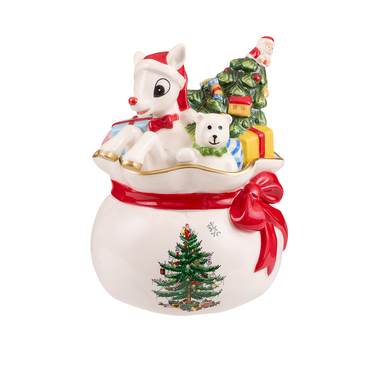 Spode Christmas Tree Rudolph Candy Bowl