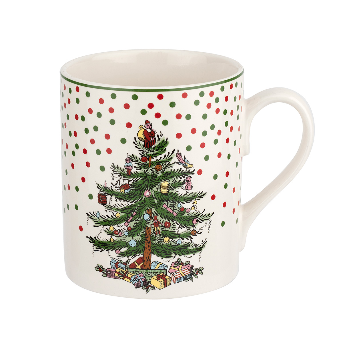Spode Christmas Tree Polka Dot Mug, 16Oz