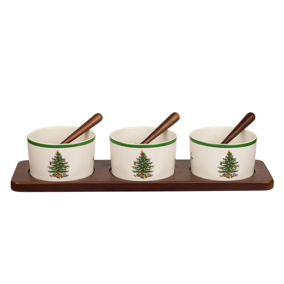 Spode Christmas Tree Serveware 7 Piece Condiment Bowl Set