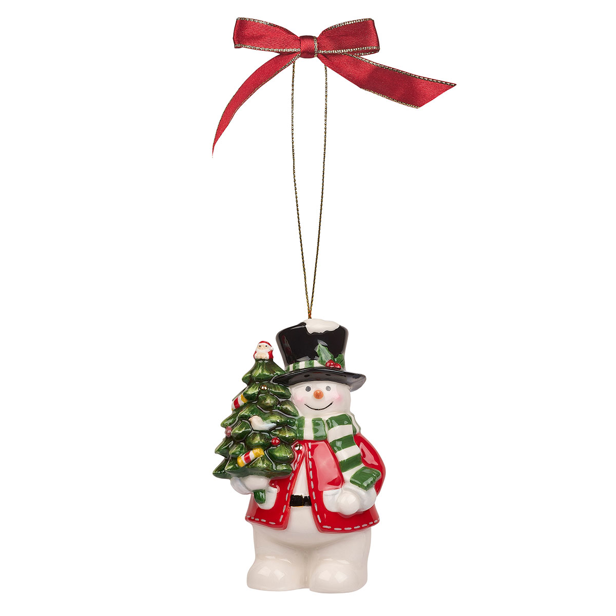 Spode 2023 Christmas Tree Snowman Ornament