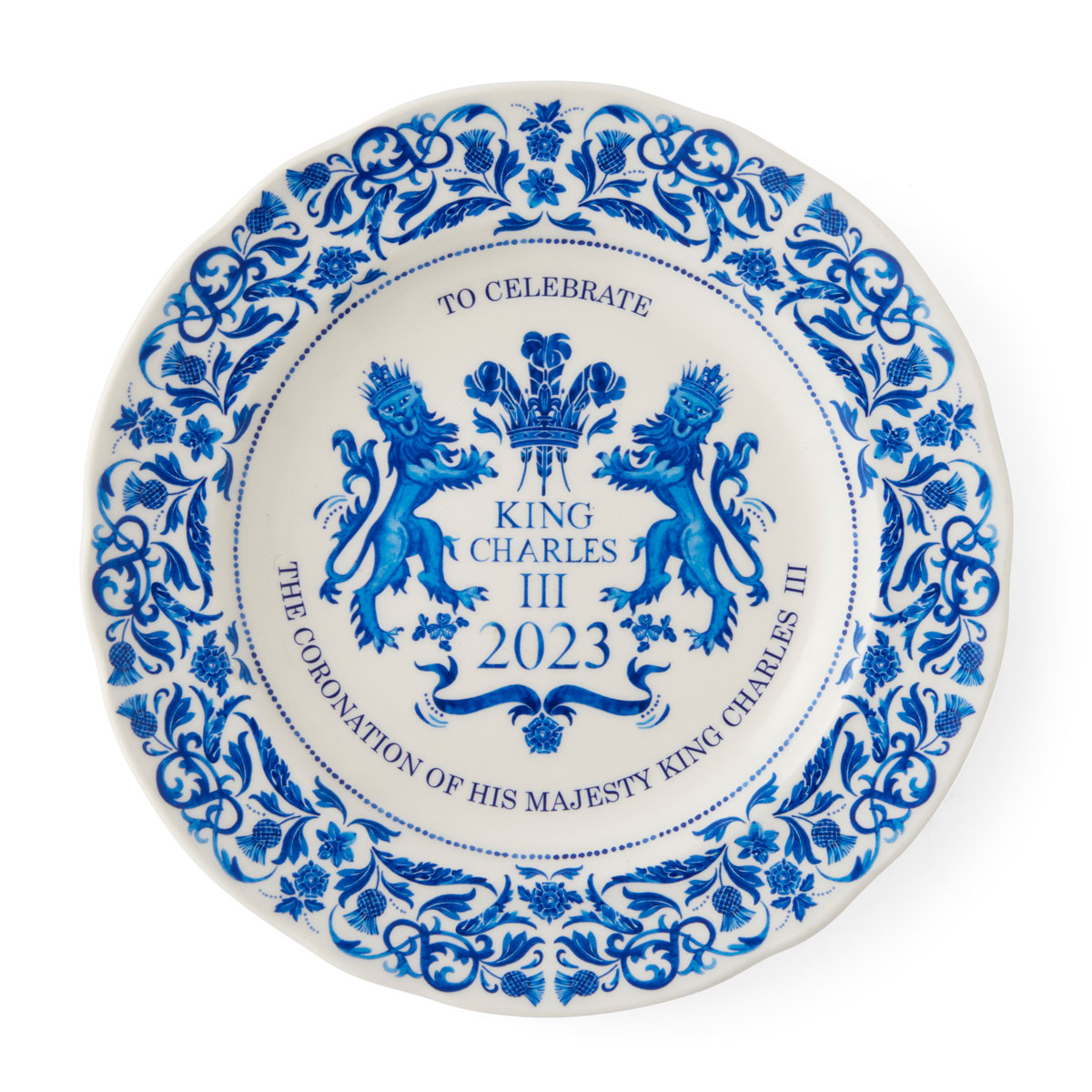 Spode King Charles Coronation Plate, Single