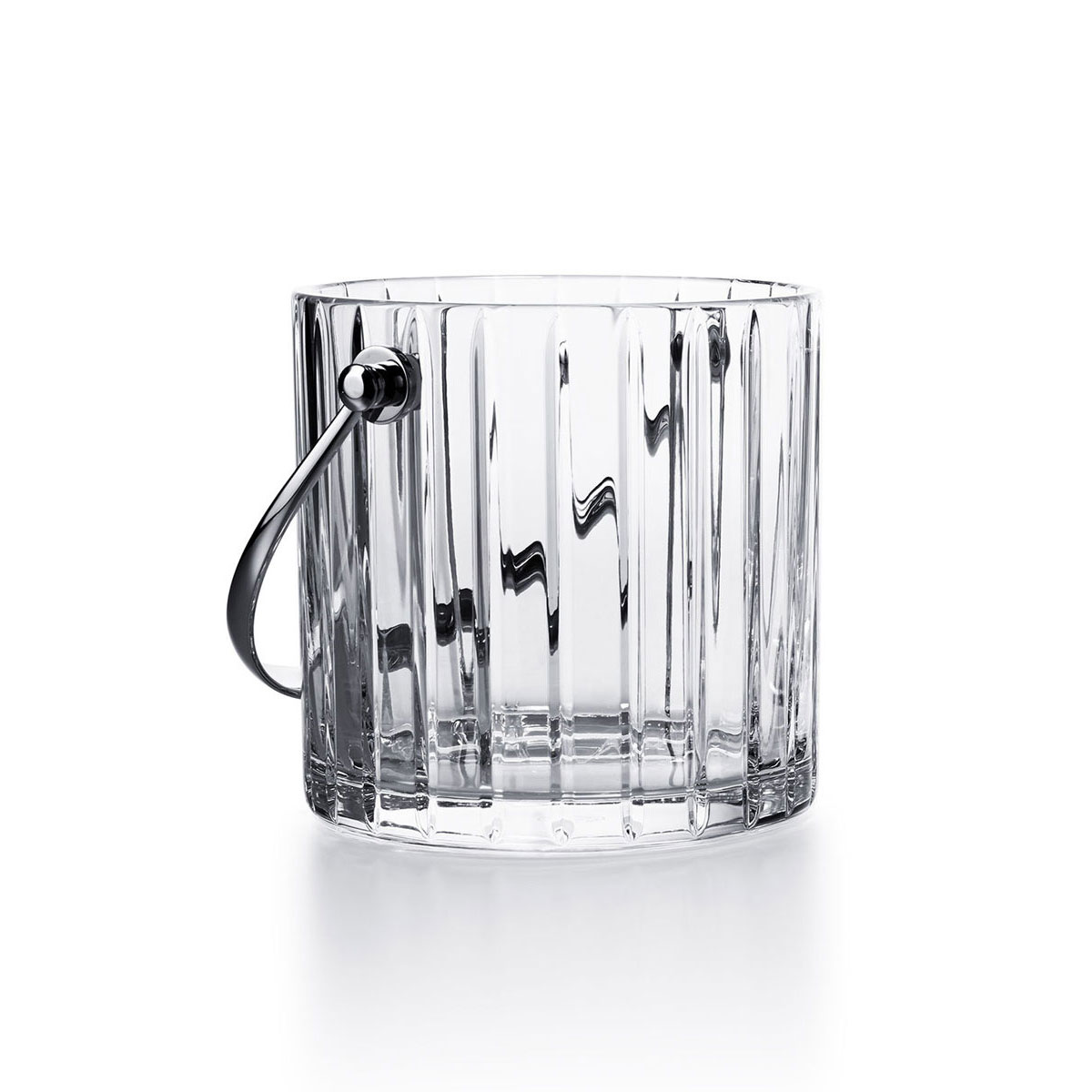 Baccarat Crystal, Harmonie Ice Bucket with Stainless Steel Handles