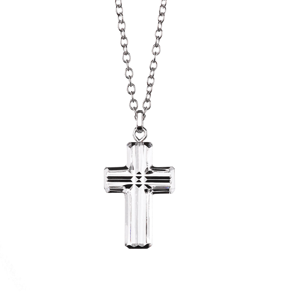 Cashs Ireland, St. Brigid's Cross Crystal Pendant Necklace, Medium