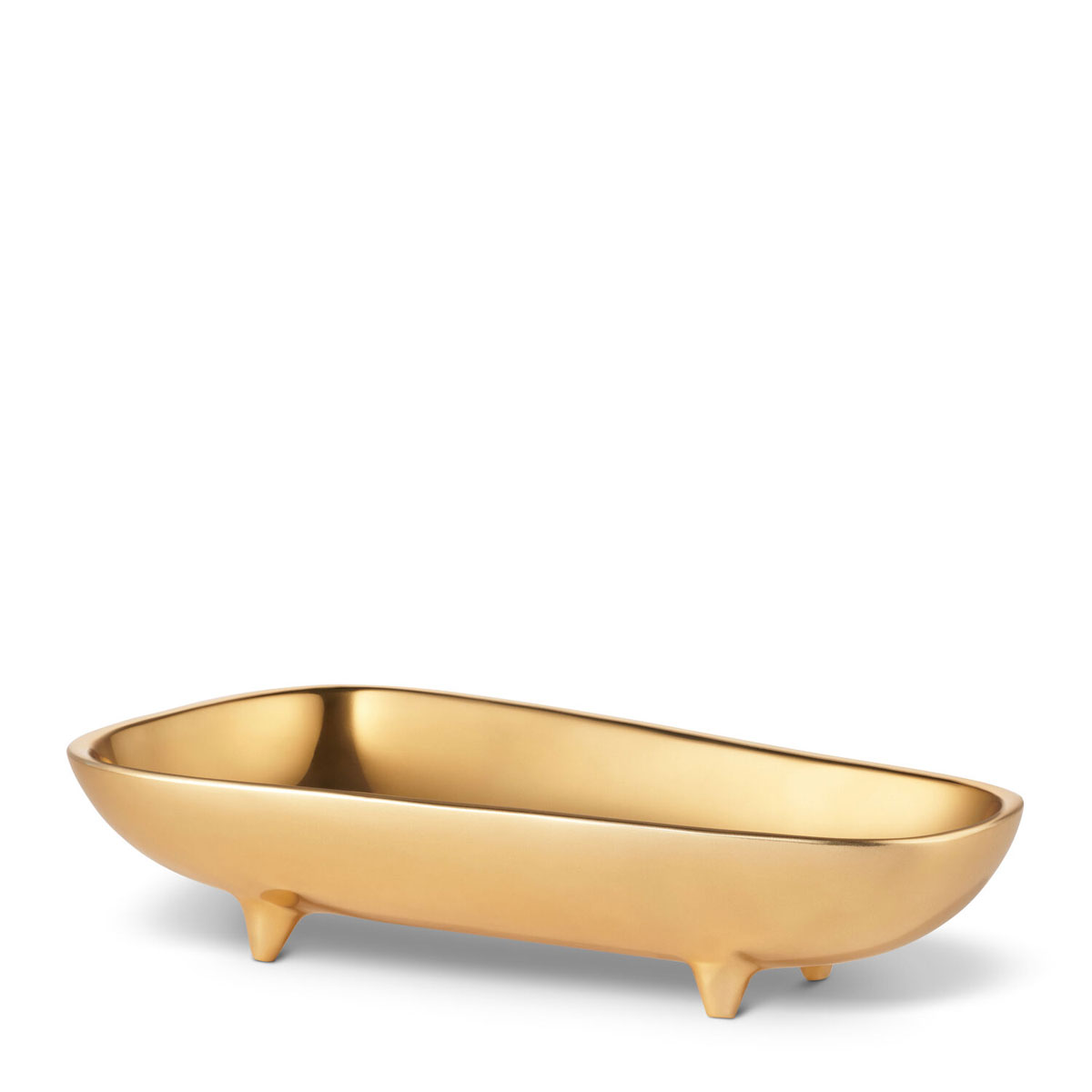 Aerin Valerio Footed Large Bowl, Gold