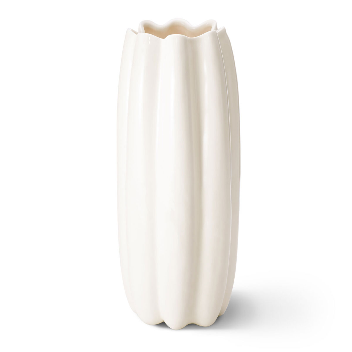 Aerin 16" Mirabelle Vase, Cream