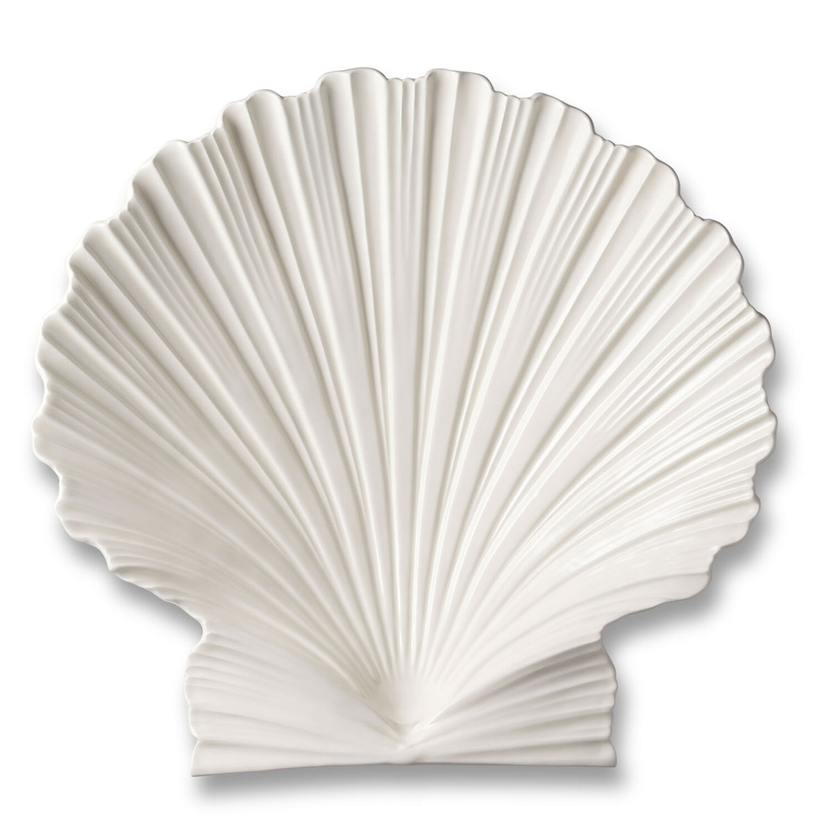 Aerin Shell Serving Platter, Large, Cream