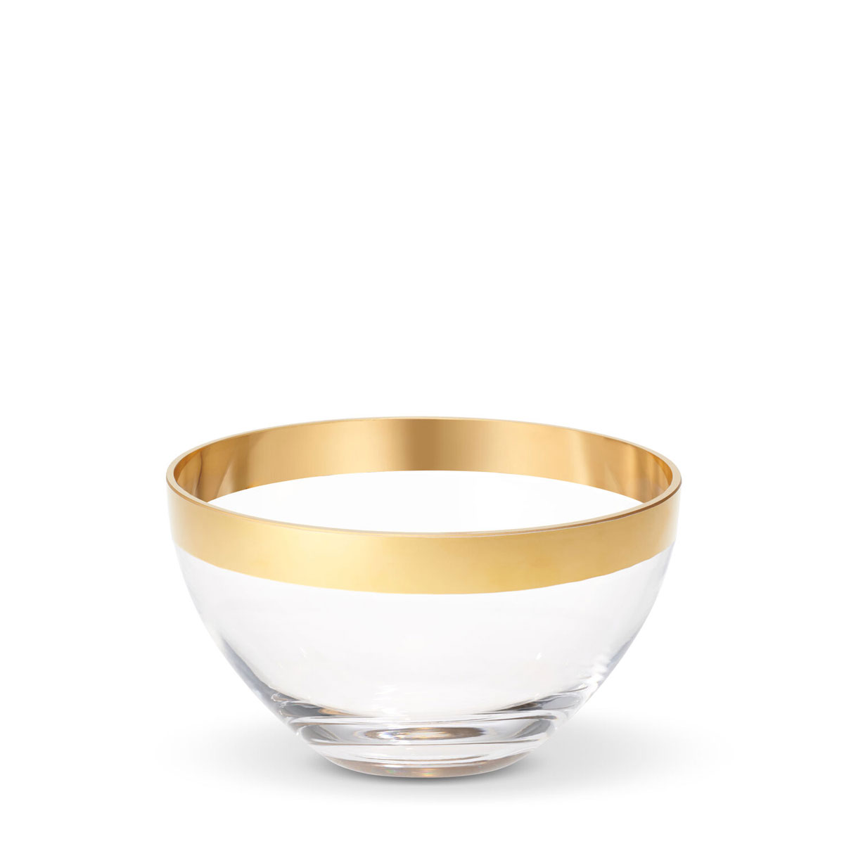 Aerin Gabriel Small Crystal Bowl, Clear, Gold