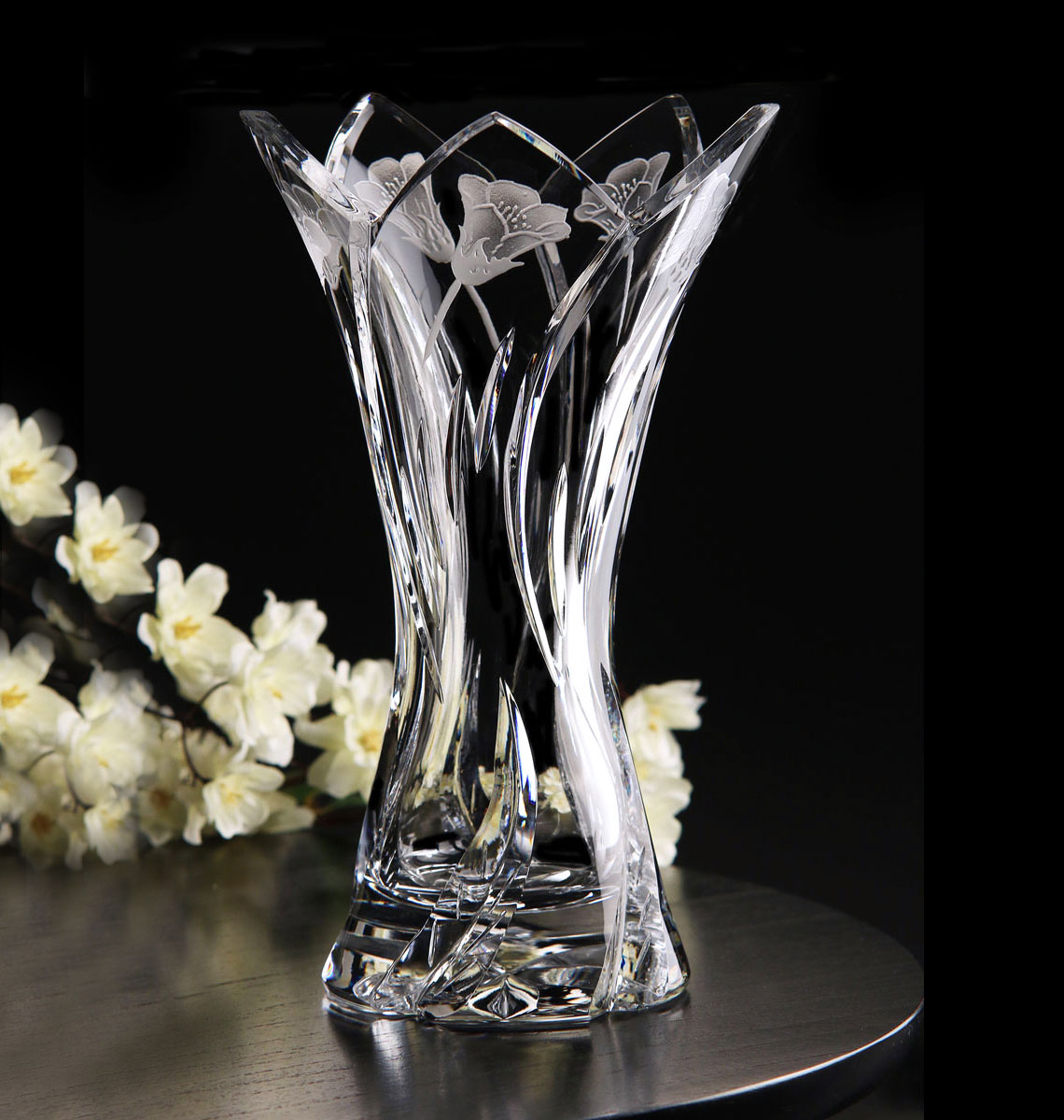Cashs Ireland, Art Collection Marigold Crystal Vase, Limited Edition