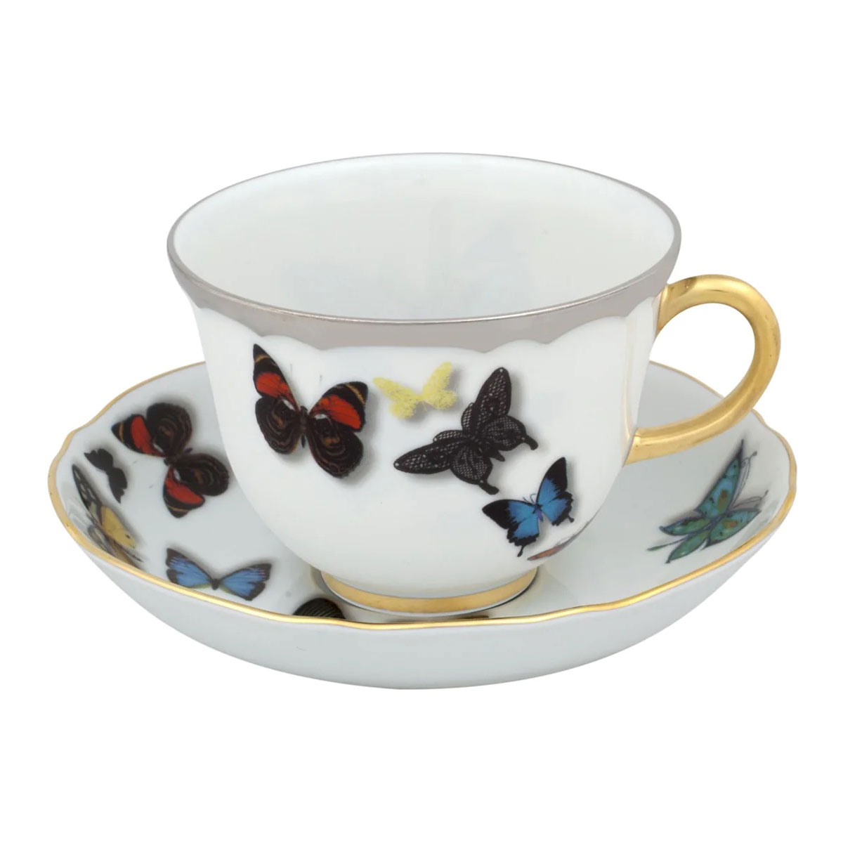 Vista Alegre Porcelain Christian Lacroix - Butterfly Parade Tea Cup And Saucer