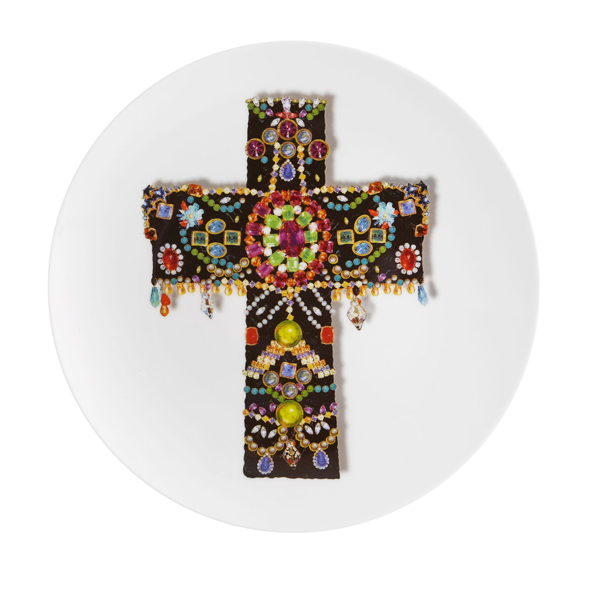 Vista Alegre Porcelain Christian Lacroix - Love Who You Want Dessert Plate Black Cross
