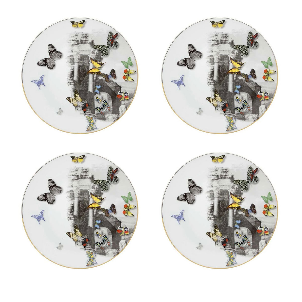 Vista Alegre Porcelain Christian Lacroix - Forum Dessert Plate Arcos, Set of 4