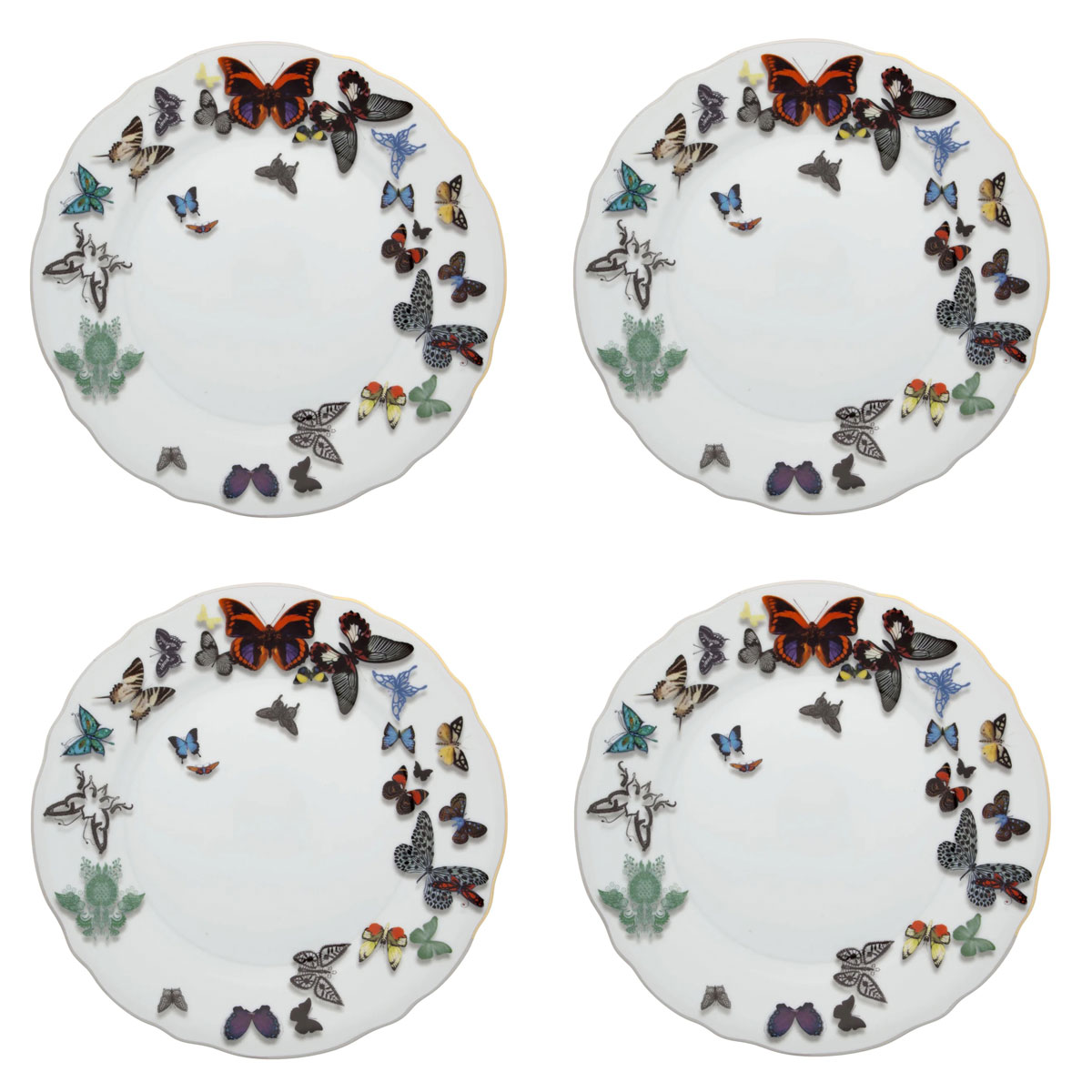 Vista Alegre Porcelain Christian Lacroix - Butterfly Parade Dinner Plate, Set of 4