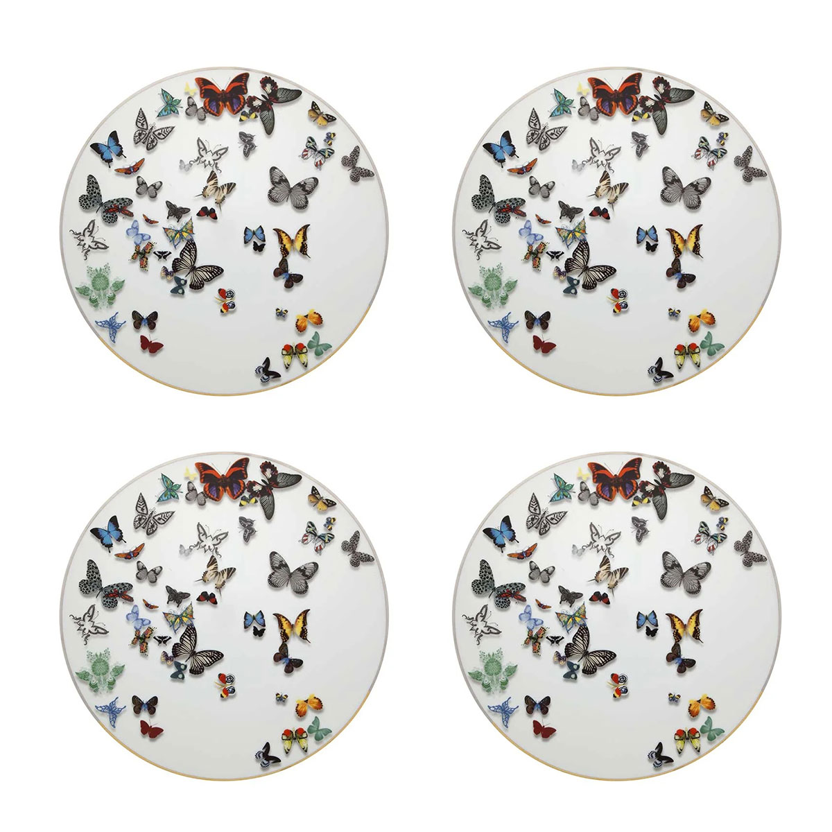Vista Alegre Porcelain Christian Lacroix - Butterfly Parade Charger Plate, Set of 4