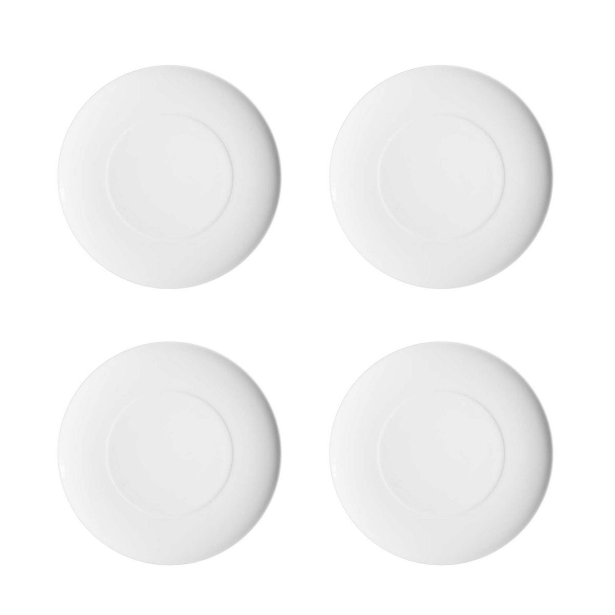 Vista Alegre Porcelain Domo White Dessert Plate, Set of 4