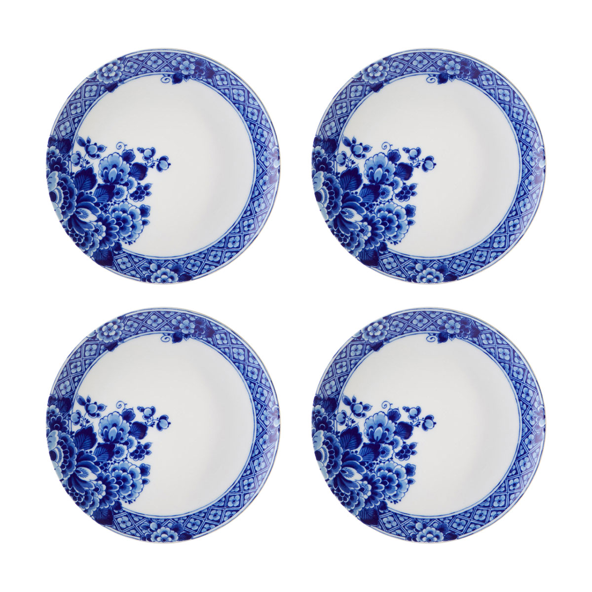 Vista Alegre Porcelain Blue Ming Bread And Butter Plate, Set of 4