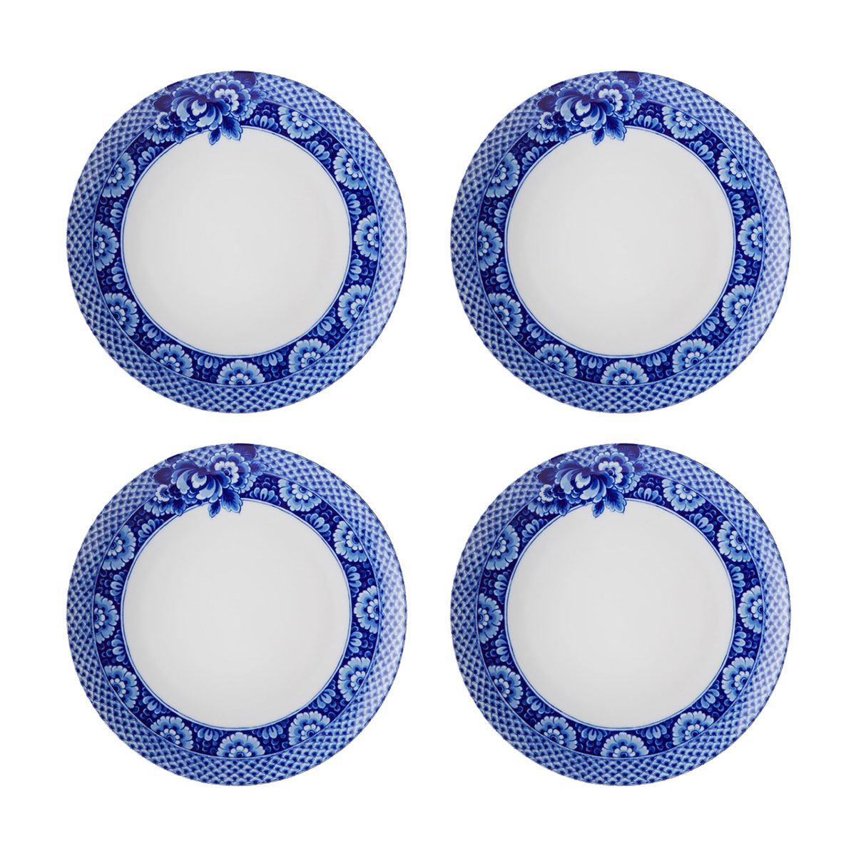 Vista Alegre Porcelain Blue Ming Dinner Plate, Set of 4