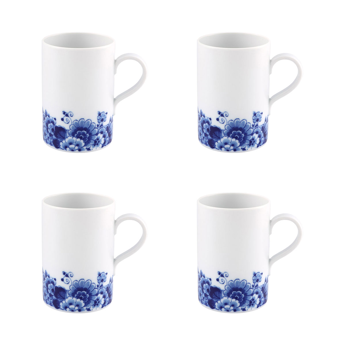 Vista Alegre Porcelain Blue Ming Mug, Set of 4