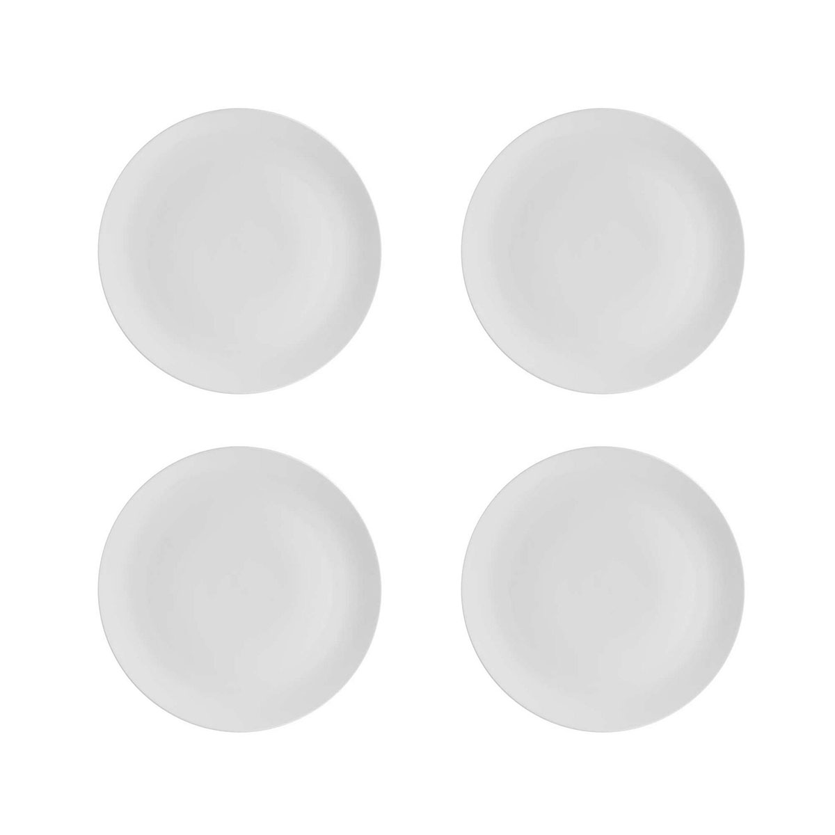 Vista Alegre Porcelain Broadway White Dinner Plate, Set of 4
