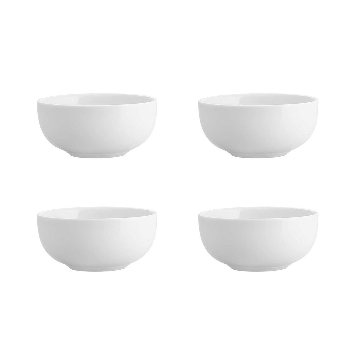 Vista Alegre Porcelain Broadway White Individual Bowl, Set of 4