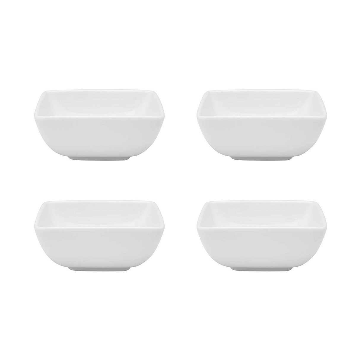 Vista Alegre Porcelain Carre White Sushi Bowl, Set of 4