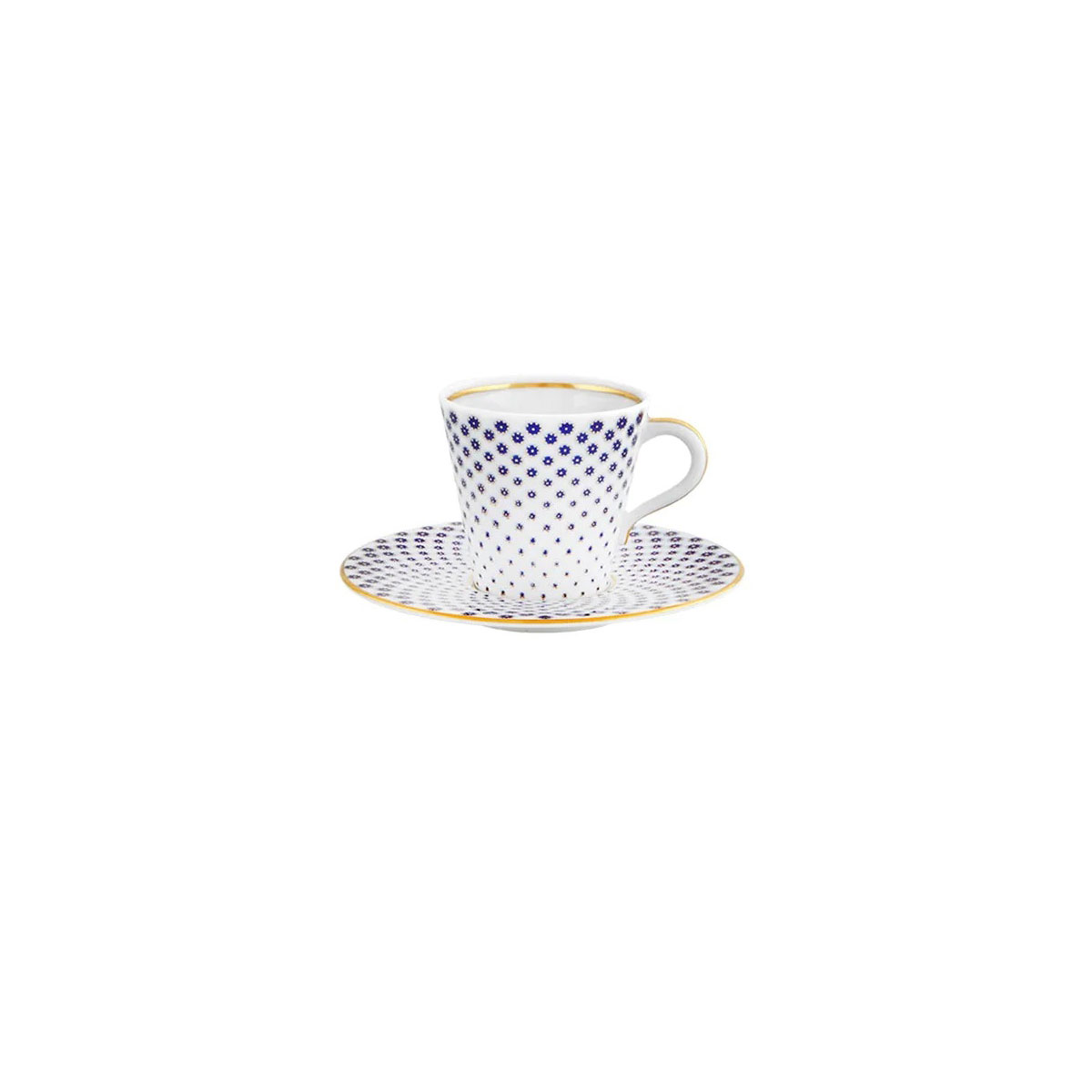 Vista Alegre Porcelain Constellation D'Or Coffee Cup and Saucer