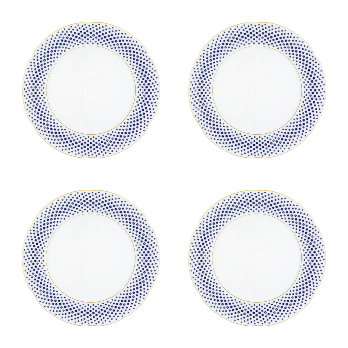 Vista Alegre Porcelain Constellation D'Or Dinner Plate, Set of 4