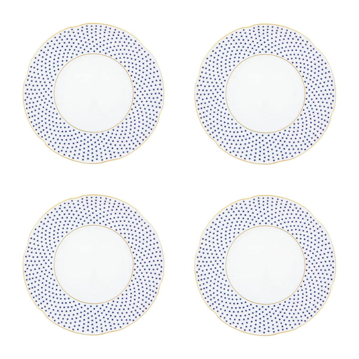 Vista Alegre Porcelain Constellation D'Or Dessert Plate, Set of 4