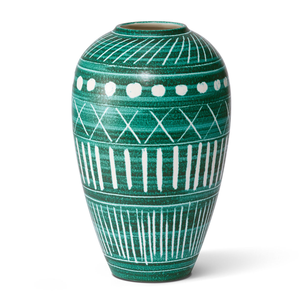 Aerin 14" Calinda Tapered Vase, Remini Green